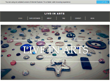 Tablet Screenshot of liveinarts.com